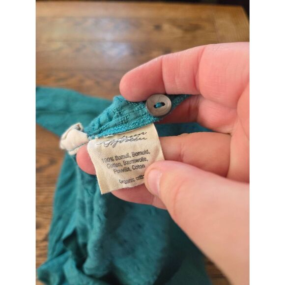 Gudrun Sjoden blue/green cotton pocketed tunic dress sz XS - Picture 3 of 4